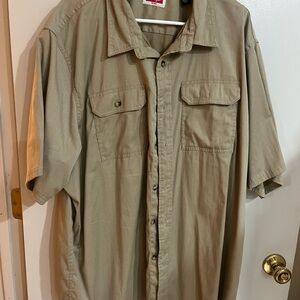 Wrangler Tan Short Sleeve Shirt
